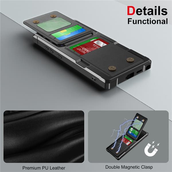 Mobile case black compatible with Samsung A33 with card slot and shock protection Model 4