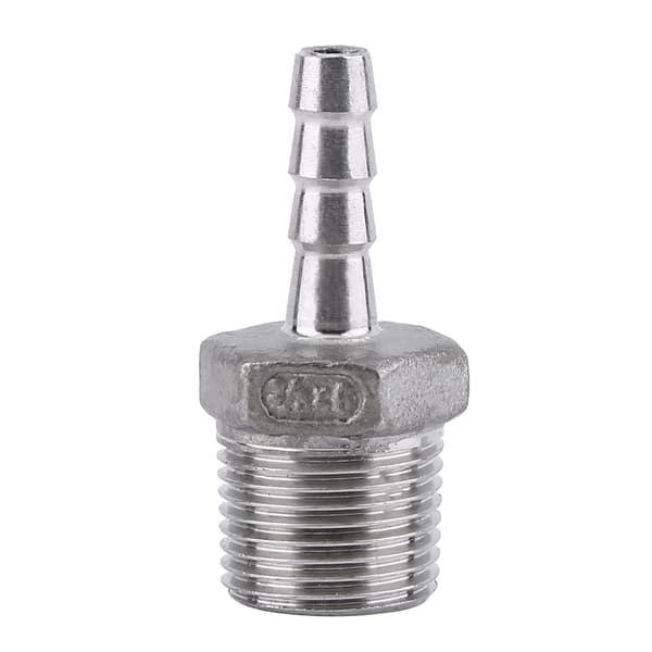 BSP Male Adapter with Threaded Pipe End and Hose End (3/8\"x6mm)