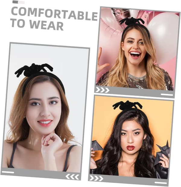 2 stk Halloween edderkopphodeplagg Edderkopphårspenne Festtilbehør for Cosplay