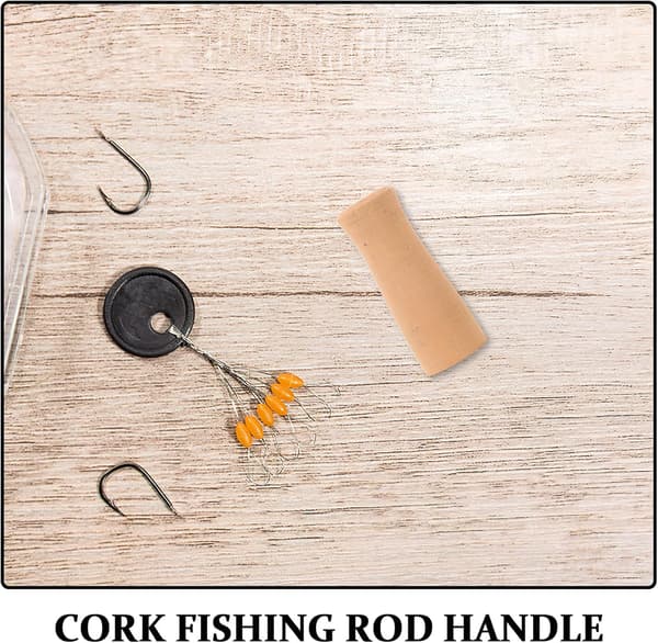 Fishing Rod Cork Handle Replacement DIY Grip Kit 2.76x1.10x1.10 Inch Soft Cork Rear Section
