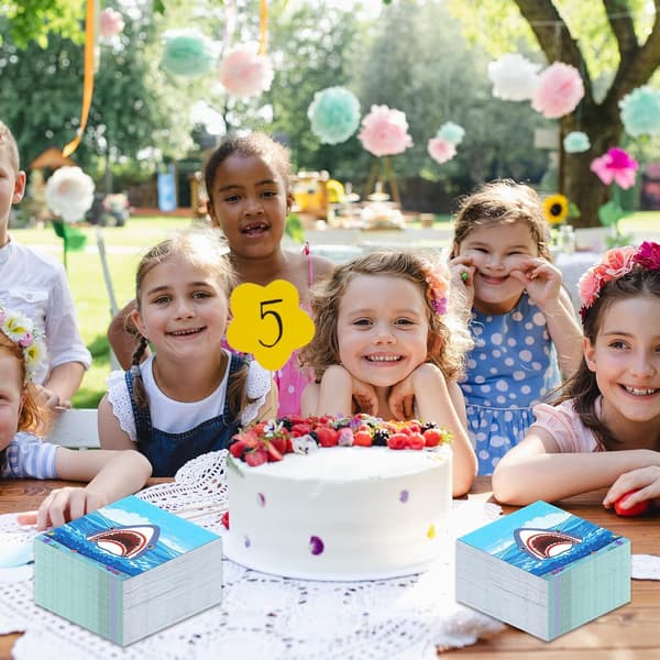 100 stk. haipapirservietter hav, 4,9 x tommer brettet