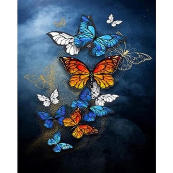 30 x 40 cm, diamantmaling diamantbroderimåling