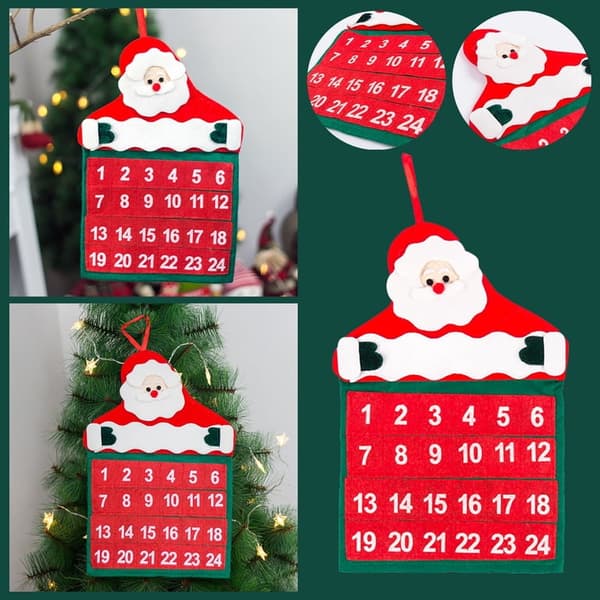 1 stk. julekalender med hverdagsnødvendigheder, ikke-vævet julemand