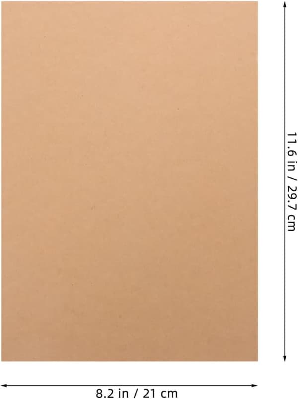 Brune Kraftpapirark 50 stk A4 100 gsm Karton til Invitationer DIY Håndlavet Håndværk Scrapbooking