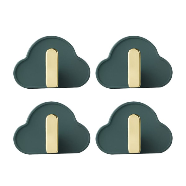4 kpl Vaateteline Raskaankaltainen Söpö Vaateteline Eteisen Seinäkoukku Takkiripustin Seinälaukku Koukut Seinä Green 5.3X4.7CM