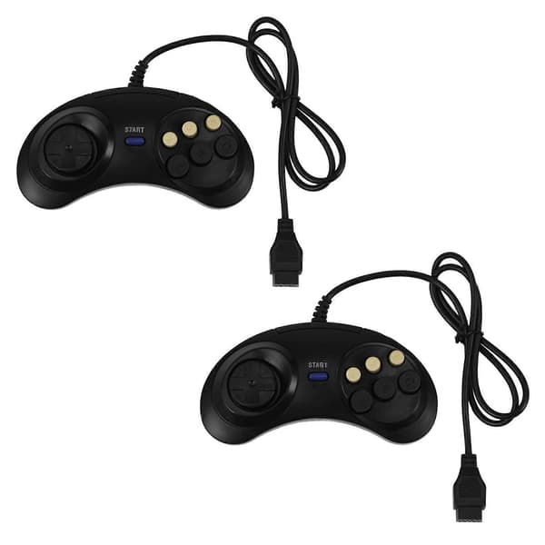 2X Classic Retro 6 Button Wired Controller Game Controller Joystick Joypad for Md2 PC Accessories