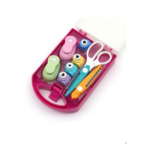 Embossing Punch Set with Flower/Star/Heart Motifs, DIY/Scrapbooking, Manual, Plastic.