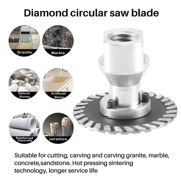 50mm M14 Diamond Blade with Removable Engraving and Cutting Disc, Suitable for Granite Sand