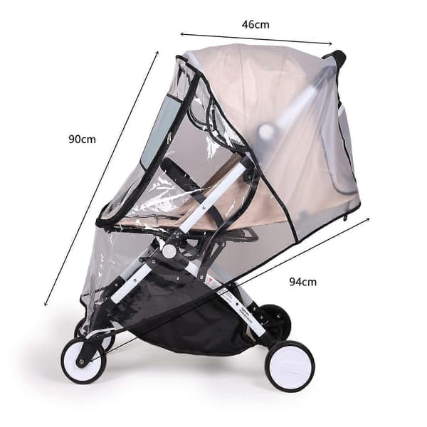 Universal Stroller Rain Cover, Weather Shield, Windproof Waterproof, Protects Against Dust Snow