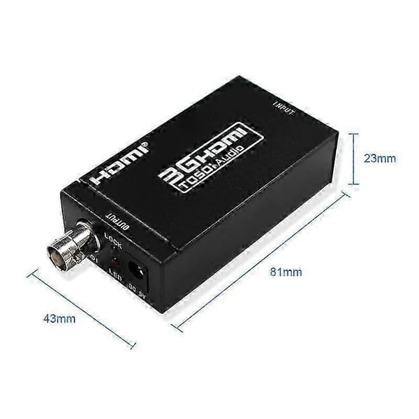 SDI til HDMI-adapter med 1080P koaksialkabel for video og lyd