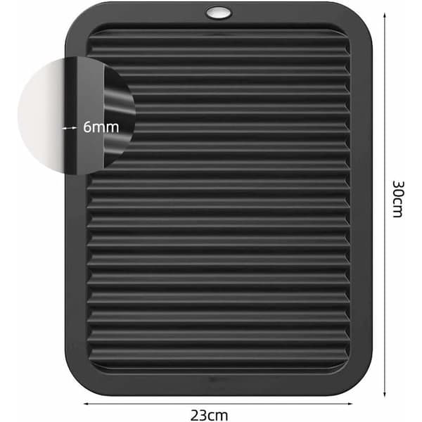 Drying Mat, Silicone Dish Drying Mat, Stainless Heat Resistant Trivet, Multifunctional Drip Mat, 30x23cm
