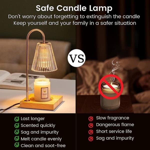 Elektrisk Lysvarmer. Lampe med Timer og Dæmper til Atmosfære. Elegant og Moderne Varmer (Champagne) [Energiklasse G]