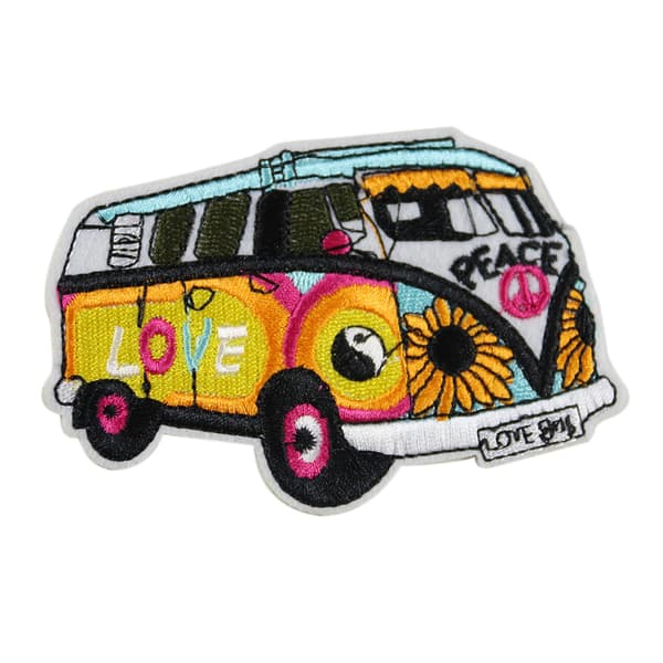 Hippie Bus Bully Love Peace bil - Strygemærke