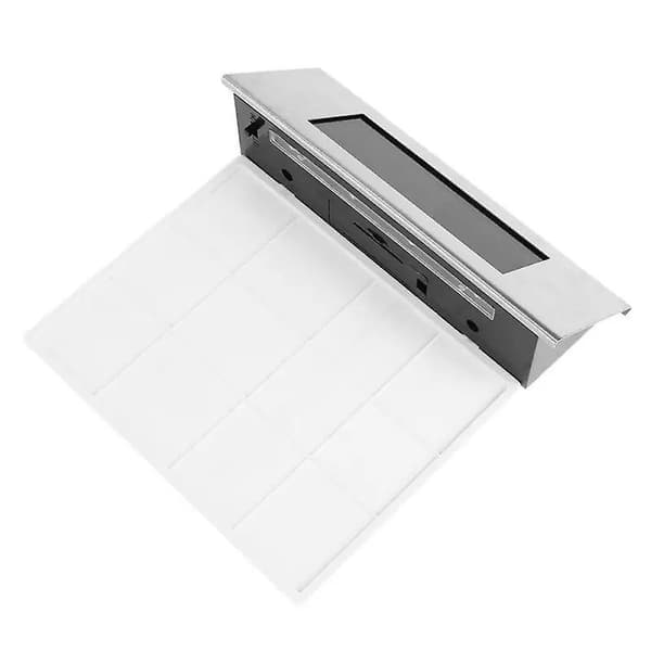 Solar Husnummerlampe i Rustfrit Stål Husnummer Display Digital LED Nummerlampe Mo