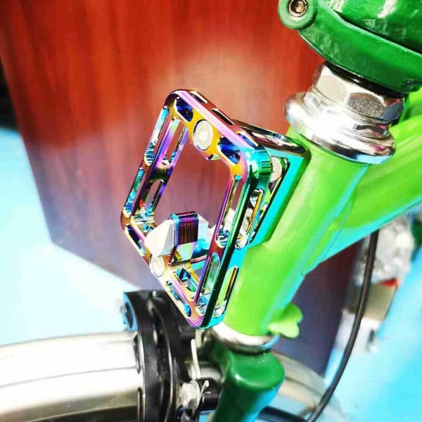 Fram Cykeldelar för Brompton Aluminiumlegering Gris Näsan Packväskor Blockfäste Fällbar Cykelväska Fästen, B
