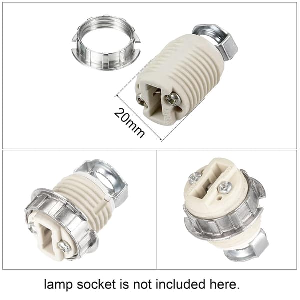 G9 Ljushållarringar Lampa M20 Skärmhållaradapterring 4st Black 5 Yards