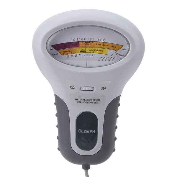 Klor- og pH CL2-tester, Multifunktionel LCD Digital Tester, Klorindholdstester med Sonde, til Pool og Spa