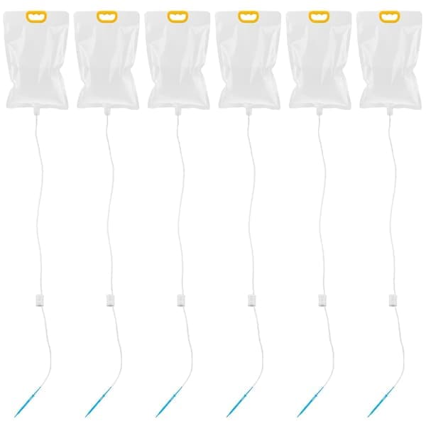 Plant Watering Bags 6 Pcs 3.5 L Clear Automatic Drip Irrigation System Garden [Ho]