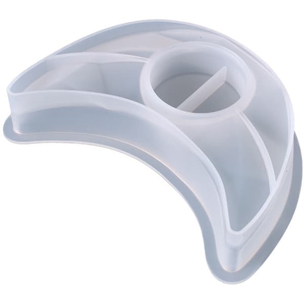 DIY Krystall Epoxyharpiks Støpeform Måneform Lysestake Dekor Oppbevaringsboks Silikonform