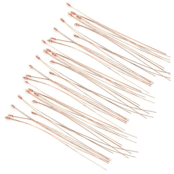 50 stk. NTC 3950 1% 100K Ohm termistor højpræcisionssensor til 3D-printerudskrivning Reprap Hotend Mk2A Mk2B10K guld