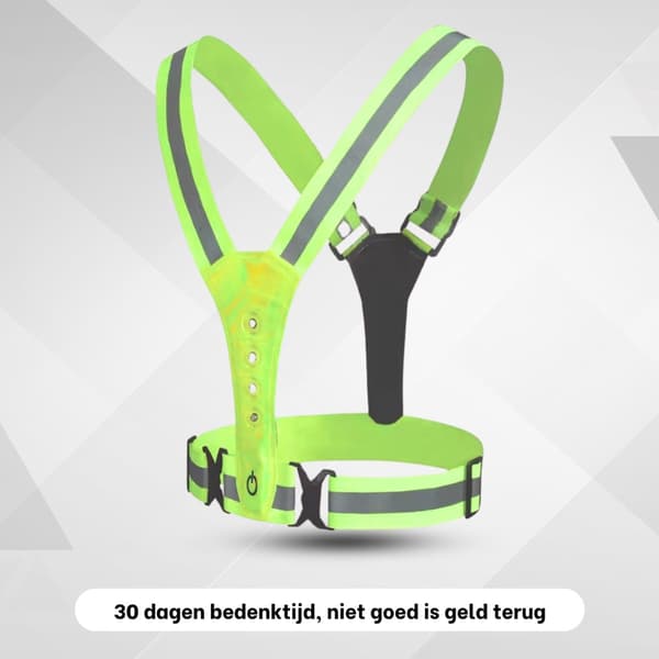 Running Vest with Lights Rechargeable LED Front and Back One Size Yellow