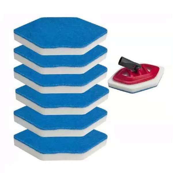 Passer til Vileda Bathroom Magic Børstemopp Erstatningshode for BATH MAGIC Skrubbsvamp - 5-pakning