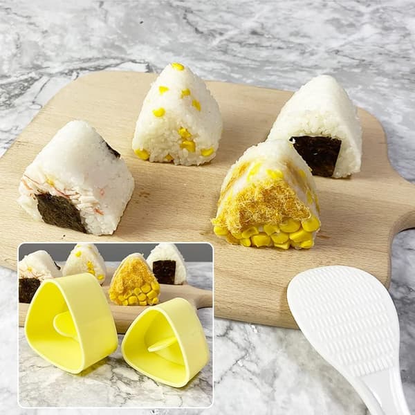 Sushi Form Triangulär Sushi Tillverkningssats med Rissked Onigiri Form DIY Sushi Onigiri Maker Risboll Bento Pressform