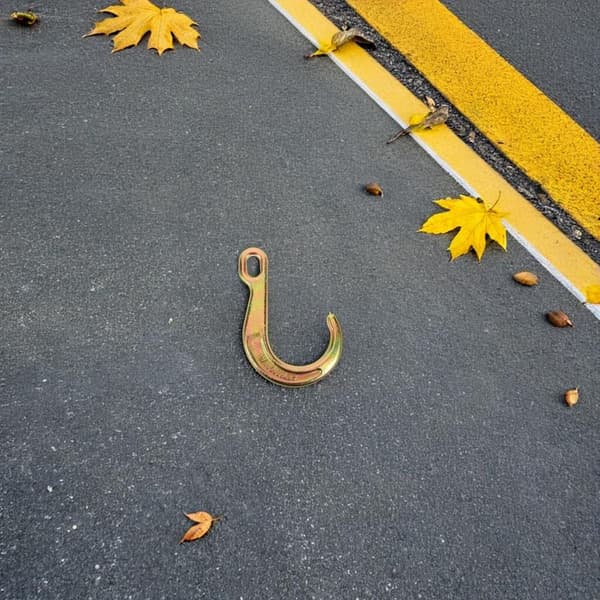 Towing Accessories Rustic Iron J-Hooks, Galvanized 8-inch Hooks, Suitable for Tow Trucks and Heavy Transport Vehicles