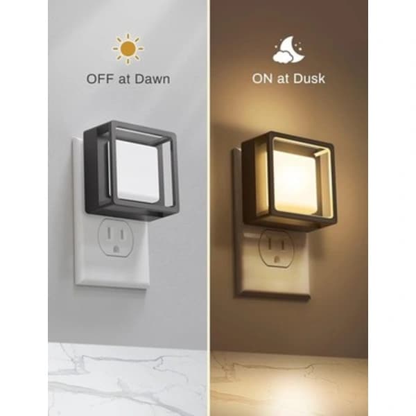 DORESshop LED nattlys, lamper plugg 2-pakning, myk hvit