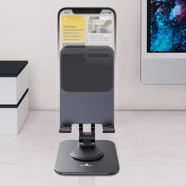 Justerbart skridsikkert skrivebordsstativ til tablet, telefonholder, kompatibel med 4-17'' tablet