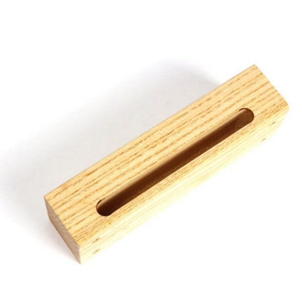 Træklodsmusikinstrument med hammer slagtøjsrytmeblokke i massivt hårdt træ，Musikalsk træklodsslagtøjsinstrument med hammer（2 stk.）