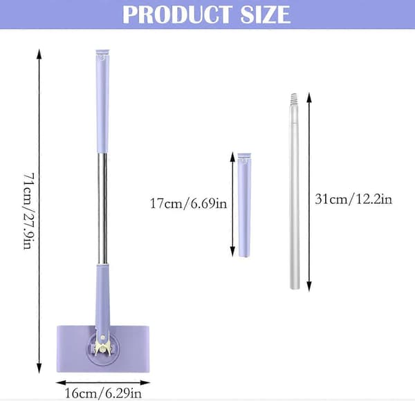 Automatic Metabolism, 360 Multifunctional Flat Mop, Hands-Free Mini Mop, Compatible with Facial Towels, Metabolic Handle