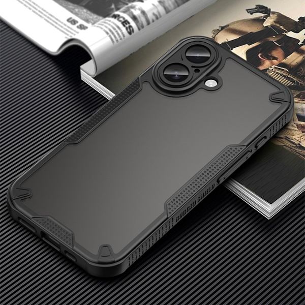 Black TPU+PC Full Coverage Shockproof Case Compatible with iPhone 17