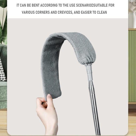 Extendable Duster, Flat Duster with 2.5m Grey Crevice Brush + Light Blue Replacement Cloth + Green Replacement Cloth + Orange Replacement Cloth
