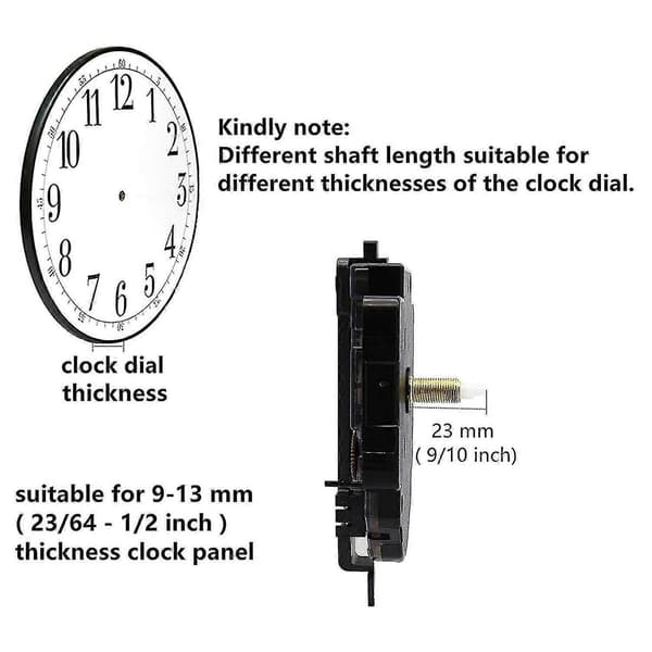 DIY Quartz Pendulum Clock Movement Mechanism with 2 Pairs of Hands Wall Quartz Clock Repair Tool
