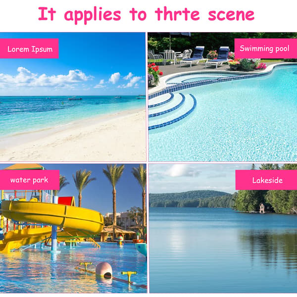 Inflatable bath bed, water hammock 4-in-1 deck chair pool pink pink