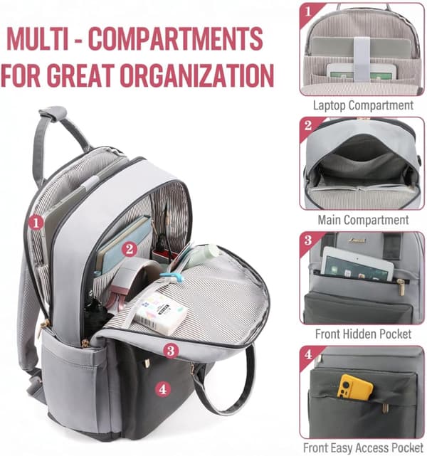 Large Travel Backpack: Water-Resistant, with Separate Shoe Compartment, USB Charging Port, and Multifunctional Anti-Theft Design
