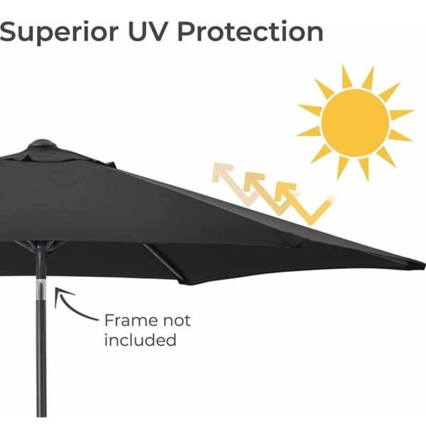 Replacement Cover for 8-Rib Umbrella, Replacement Umbrella Canopy, 3m / Round Replacement Canopy Fits an Umbrella - Red