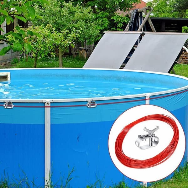 Pool Cover Cable with Winch, 30.5 m Pool Cover Winch Cable Ratchet Cable Tensioner