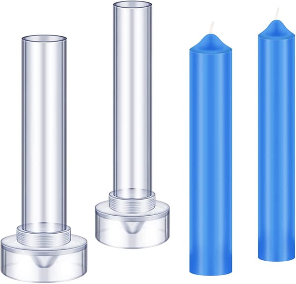2 koniska ljusformar, cylindriska ljusformar, pelarljusformar M