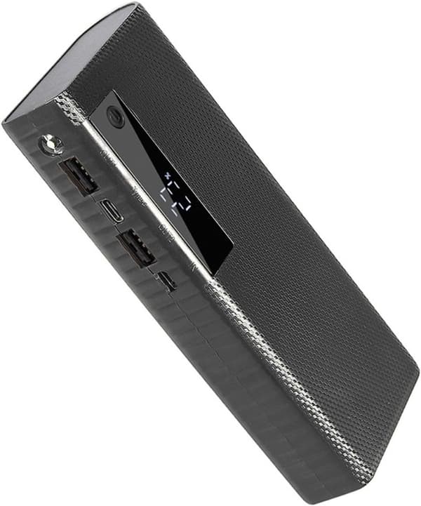 Powerbankfodral USB-port 2 1A utgång som stöder 5 X ström med 5V platt för hållarmontering (svart)