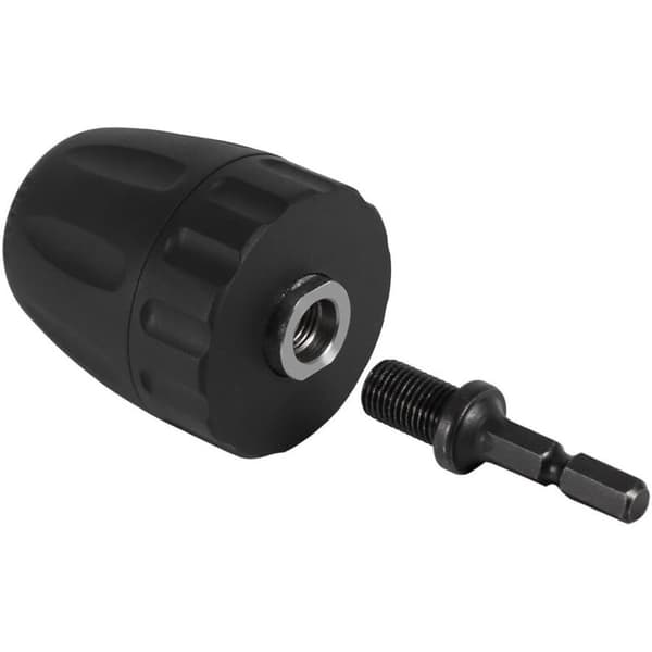 Drill Chuck, Drill Bit Adapter 3/8-24UNF 0.8-10MM Keyless Drill Chuck Clamp with 1/4\" Hex Shank Adapter