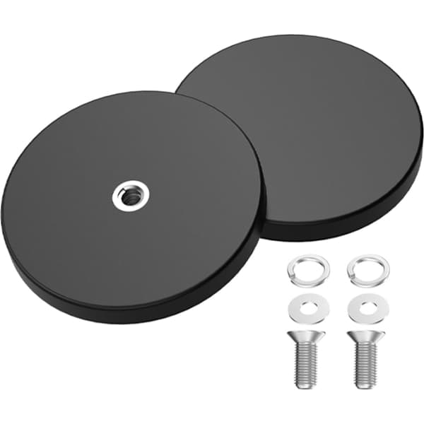 Strong rubber magnet - non-slip - 66 mm diameter - 17 kg suction force - M6 internal thread - suitable for LED strips