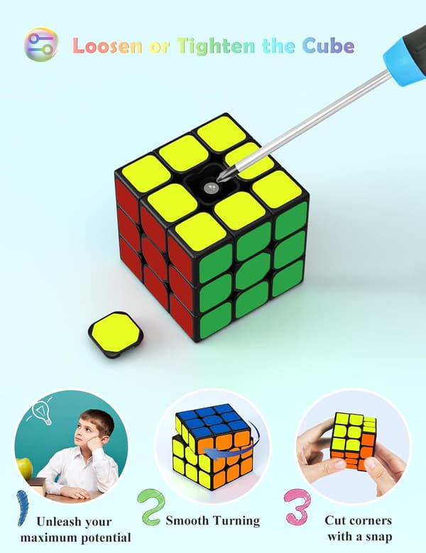 Speed Cube, Original Speed Cube Superholdbart Klistremerke med Levende Farger