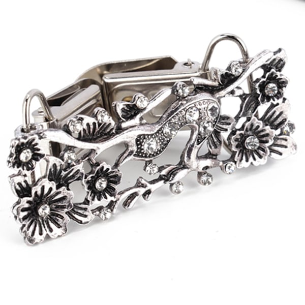 3 stk. Hul Skinnende Blomster Cardigan Clip Kraveklemme til Kvinder Trøje Bluse Sjal