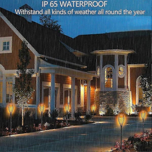 2-pack Solar Light with Flickering Flame, Torch for Garden Decorations