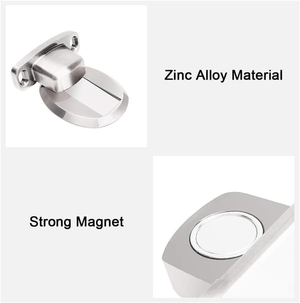 Stærk magnetisk dørstopper 1 stk, sort metal dørstopper Heavy Dut