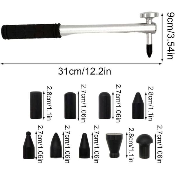 Car Dent Repair Tool, Strong Hammer with 9 Heads, Portable Hand Tools for Dent Removal