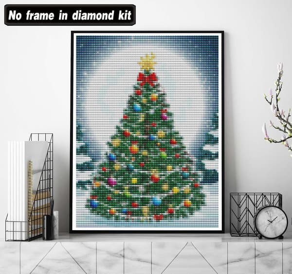 DIY Diamantmålning Julgranskit, 5D Julgransbroderi