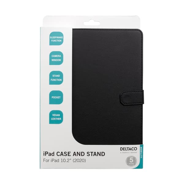Etui til iPad 10,2\" 7/8/9 gen (2019/2020/2021), vegansk læder